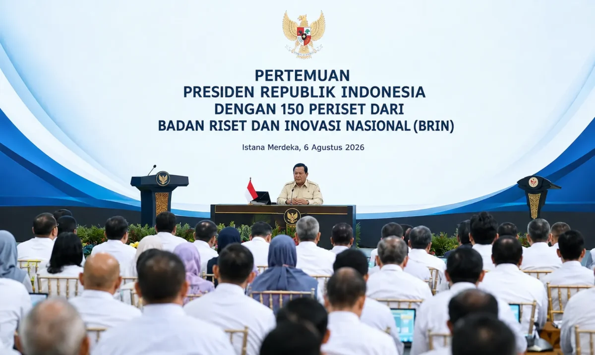 Momen Bersejarah! 150 Periset BRIN Pamerkan Inovasi Strategis di Istana, Prabowo: Sains Kunci Indonesia Emas 2045
(Foto: BPMI Setpres/ Muchlis Jr.
/investortrust/AI)