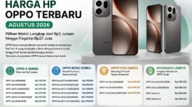 Update Harga HP OPPO Agustus 2026, Cek Reno16, Find X9 Ultra hingga A Series
(Foto: HP Oppo Find X9 Pro/oppo
/wow.tribunnews
/AI)