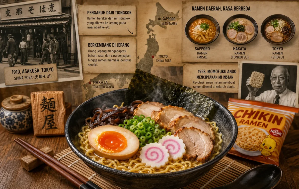 Bukan Asli Jepang? Ini Jejak Sejarah Ramen hingga Mendunia
(Foto: traveloka/AI)