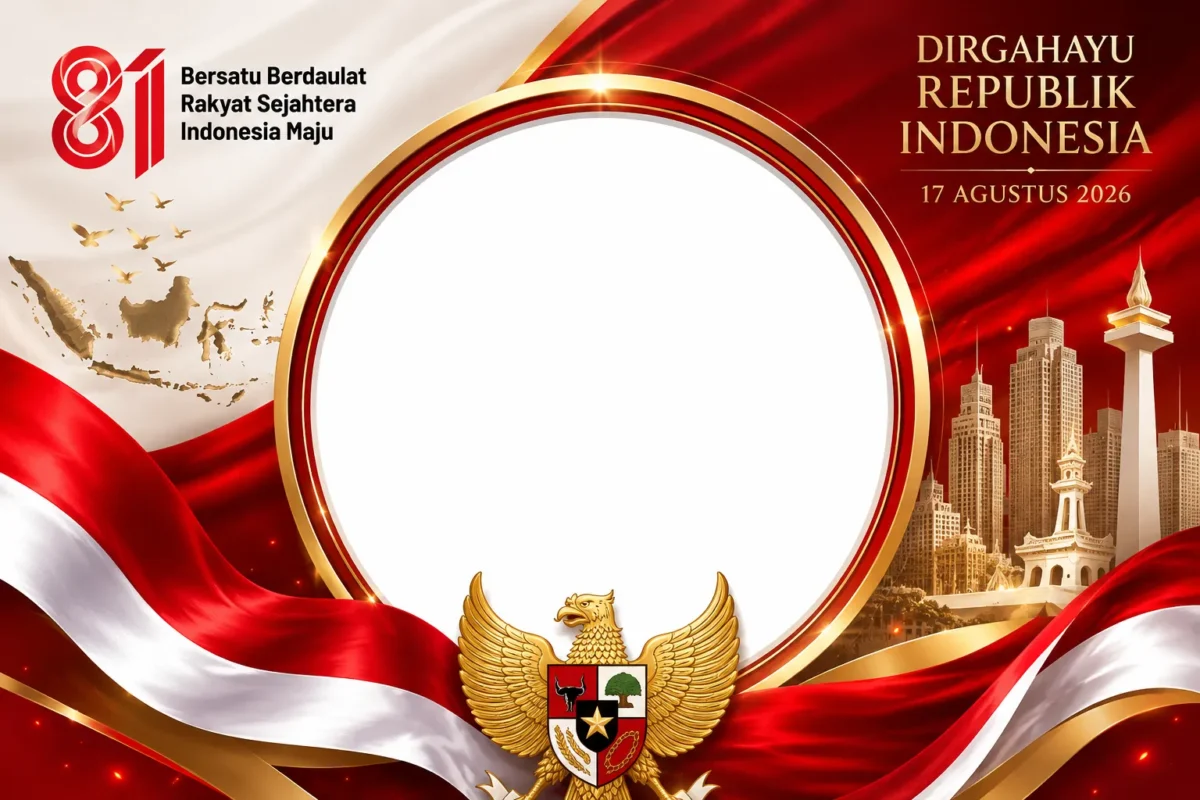 Mau Foto Profil Bernuansa Merah Putih? Ini 20 Link Twibbon HUT ke-81 RI 2026(Foto: Twibbon HUT ke-81 RI. (Twibbonize)
/detik/AI)
