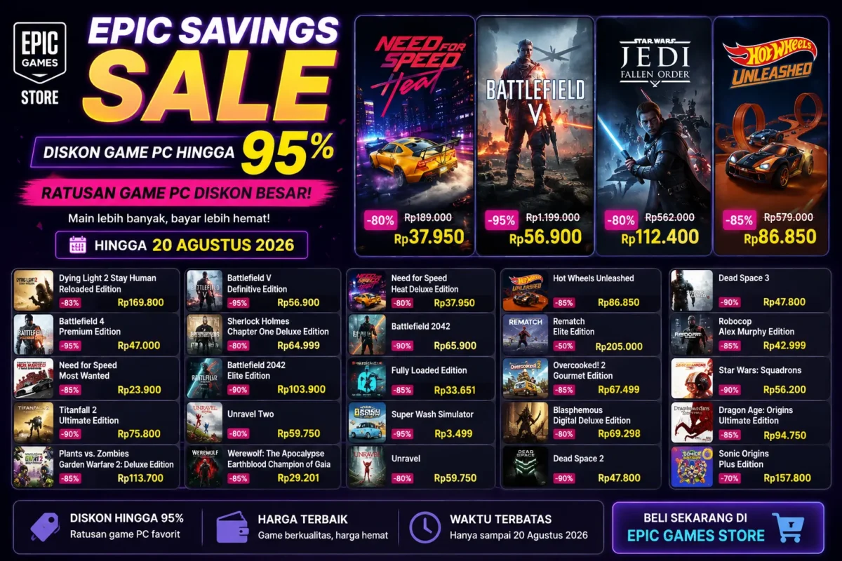 Epic Games Store Tebar Diskon hingga 95%, Ada Game di Bawah Rp50 Ribu
(Foto: ILS/Gamespot
/kompas/AI)