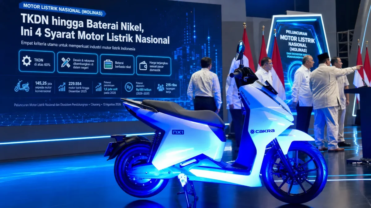 TKDN hingga Baterai Nikel, Ini 4 Syarat Motor Listrik Nasional
(Foto: Youtube Sekretariat Presiden
/bloombergtechnoz/AI)