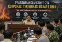 Prabowo Ultimatum Korporasi: Terindikasi Bakar Lahan, Izin Dicabut
(Foto: balipost/AI)