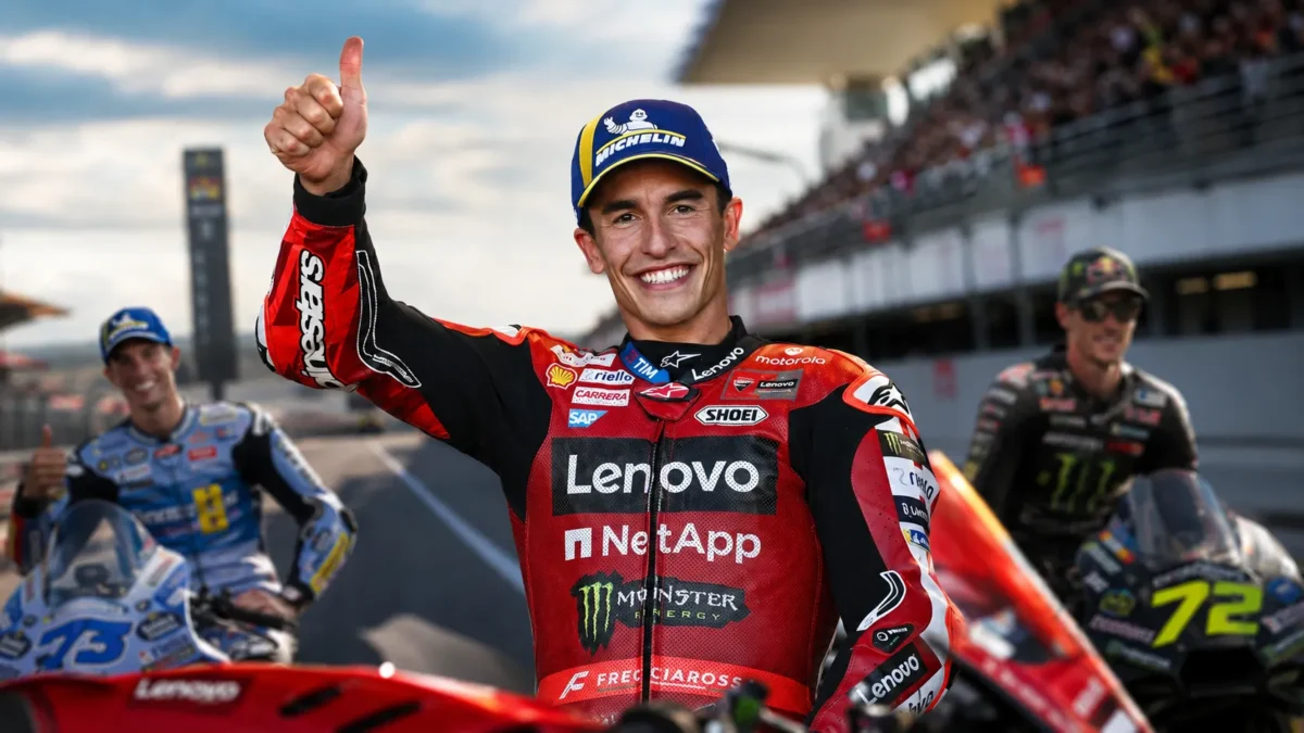 Sprint MotoGP Aragon 2026: Marc Marquez Tak Terbendung, Bezzecchi Pole
(Foto: JOSE JORDAN / AFP
/kompas/AI)