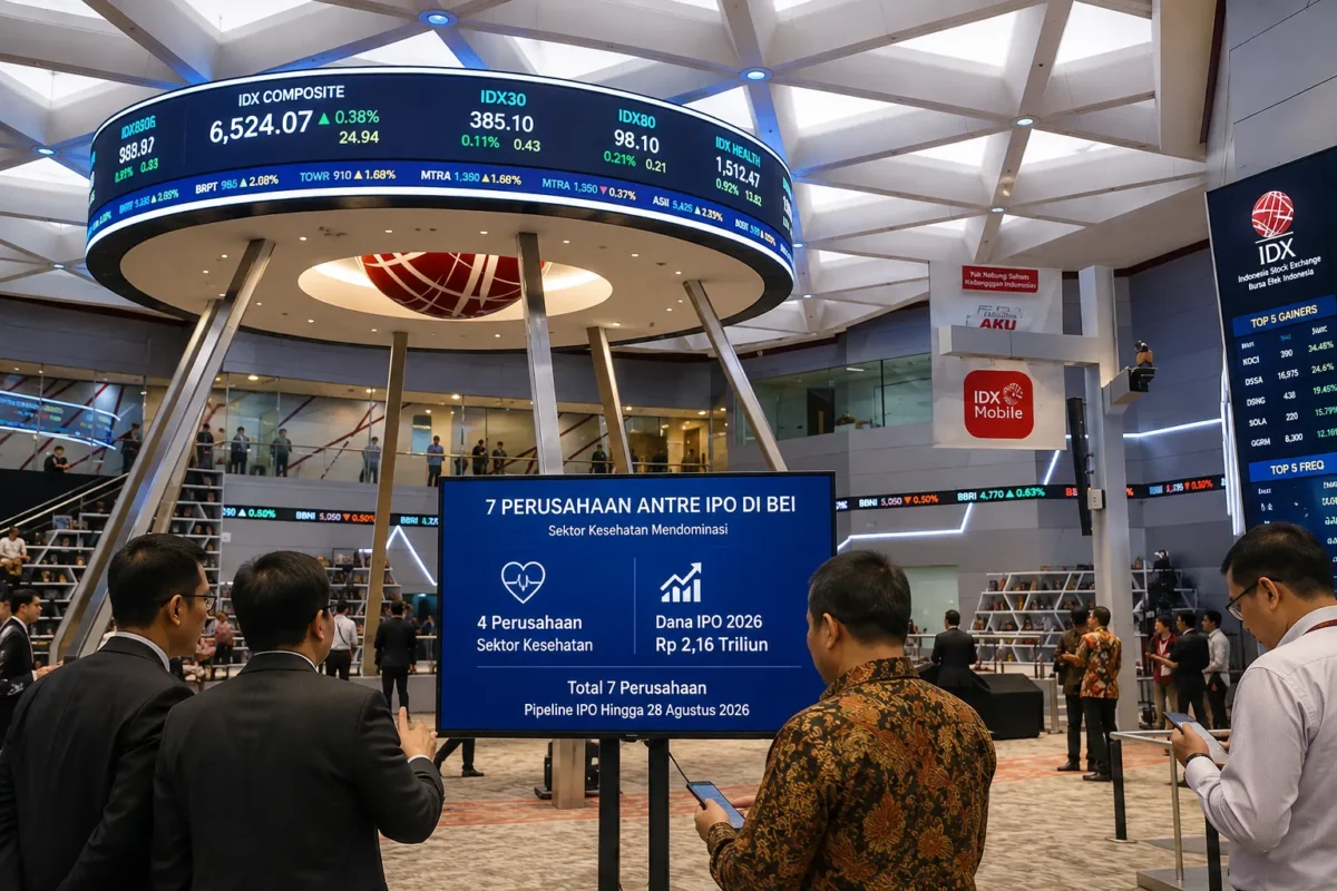 Sektor Kesehatan Mendominasi! 4 dari 7 Perusahaan Antre IPO di BEI
(Foto: Dok. Bursa Efek Indonesia (BEI)
/kompas/AI)