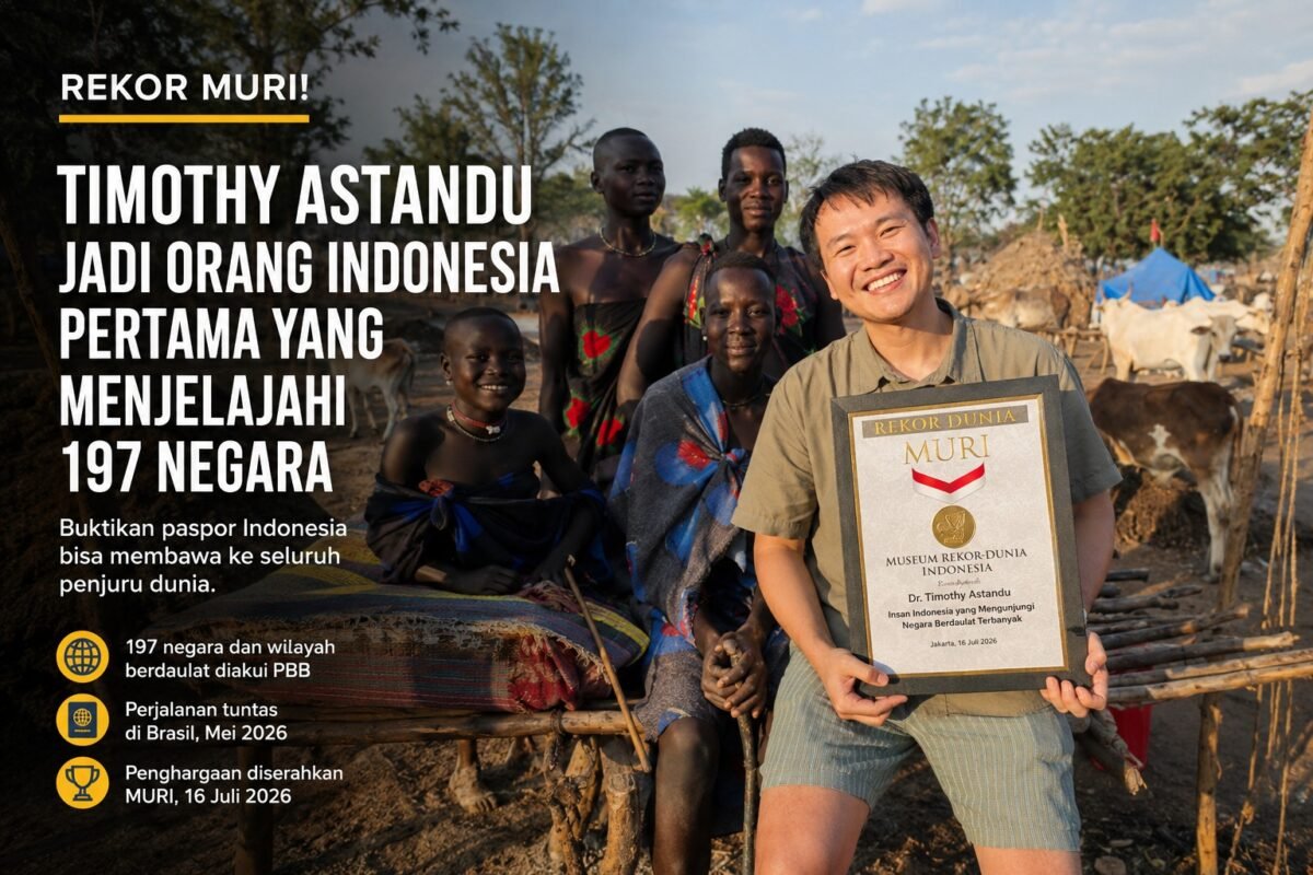 Timothy Astandu Cetak Sejarah, Jadi Orang Indonesia Pertama yang Menjelajahi 197 Negara
(Foto: Dok.Timothy Astandu/kompas
/AI)