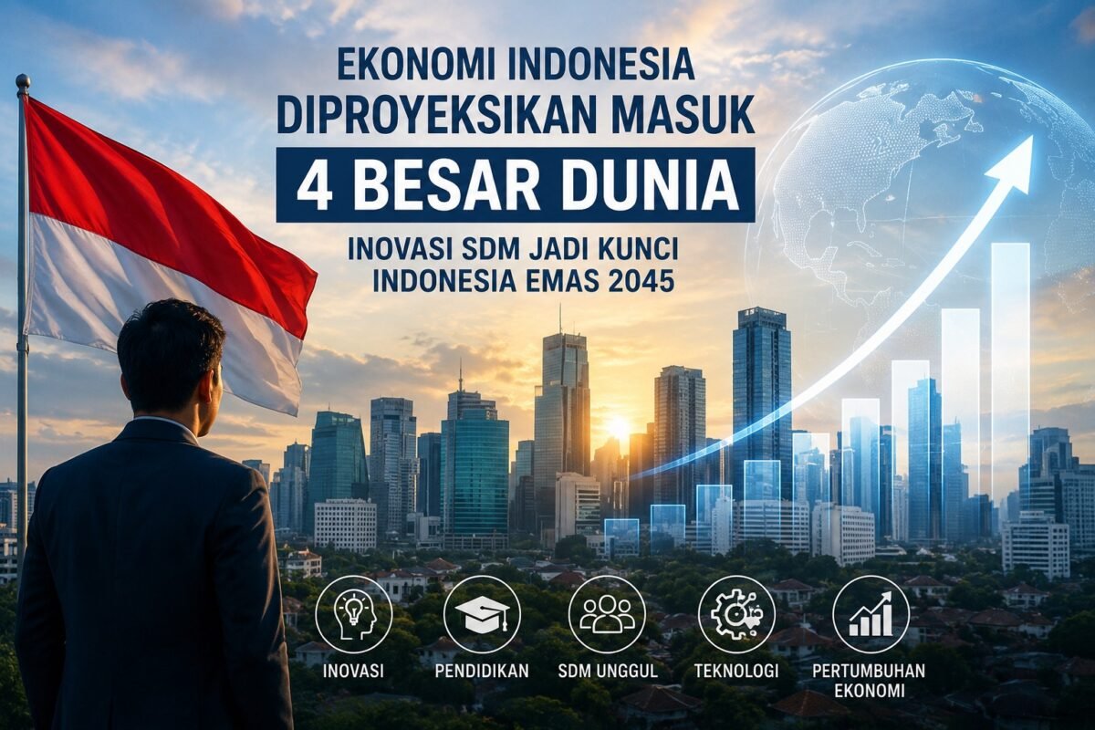 PwC Proyeksikan Indonesia Jadi Ekonomi Terbesar Ke-4 Dunia, Inovasi SDM Jadi Kunci Indonesia Emas 2045(Foto: CNBC Indonesia/Faisal Rahman/AI)
