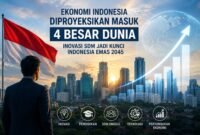 PwC Proyeksikan Indonesia Jadi Ekonomi Terbesar Ke-4 Dunia, Inovasi SDM Jadi Kunci Indonesia Emas 2045(Foto: CNBC Indonesia/Faisal Rahman/AI)
