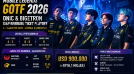 Jadwal Mobile Legends GOTF 2026 Lengkap, Onic dan Bigetron Berburu Tiket Playoff di Astana
(Foto: MPL Indonesia/detik
/AI)
