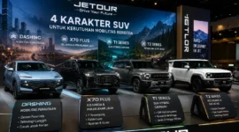 Mau SUV Sesuai Kebutuhan? Jetour Siapkan Empat Pilihan Berkarakter di GIIAS 2026 
(Foto: tribunnews
/AI)