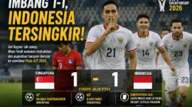 Indonesia Tersingkir dari Piala AFF 2026! Sempat Unggul, Garuda Dipaksa Imbang Singapura
(foto: PSSI/kompas
/AI)