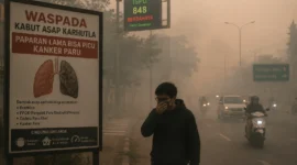 Waspada Kabut Asap Karhutla, Paparan Lama Bisa Picu Kanker Paru
(Foto: ILS/rri/A)