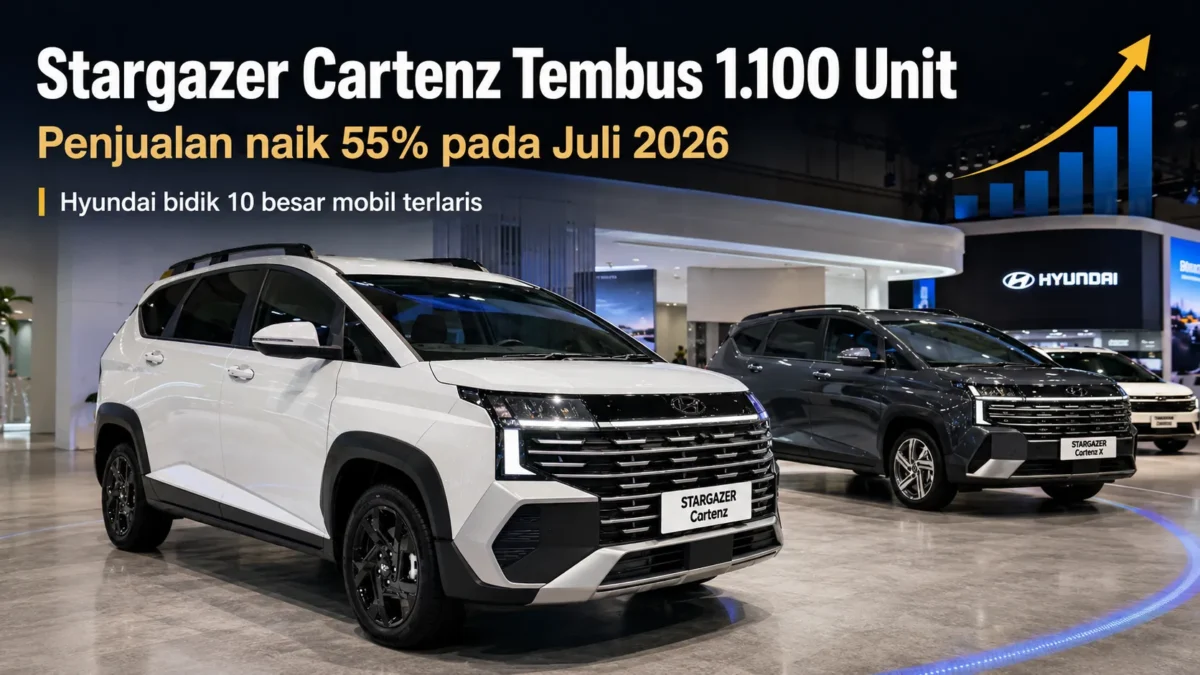 Stargazer Cartenz Tembus 1.100 Unit, Hyundai Kejar 10 Besar Mobil Terlaris
(Foto: Dok iNews
/AI)