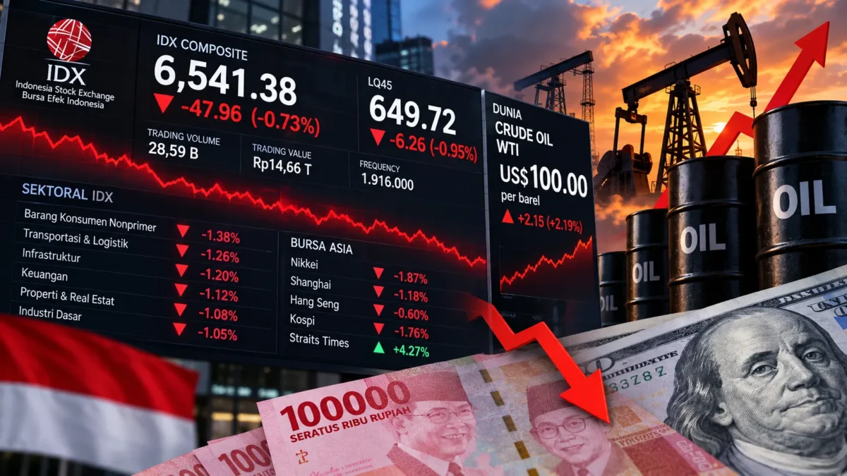 IHSG Jatuh 0,73%, Rupiah Melemah Saat Minyak Tembus US$100
(Foto: CNBC Indonesia/Tri Susilo
/AI)