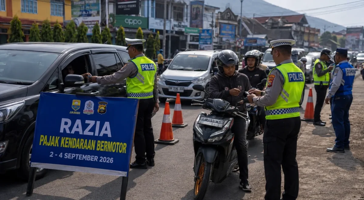 Razia Pajak Kendaraan Mulai Digelar di Kerinci, Ini Jadwal dan Lokasinya
(Foto: lamanesia
/AI)