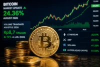 Bitcoin Menguat Tajam, Transaksi Kripto Agustus Tembus Rp8,7 Triliun(Foto: ils
/Freepik/Fabrikasim
/beritasatu/AI)