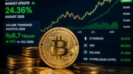 Bitcoin Menguat Tajam, Transaksi Kripto Agustus Tembus Rp8,7 Triliun(Foto: ils
/Freepik/Fabrikasim
/beritasatu/AI)