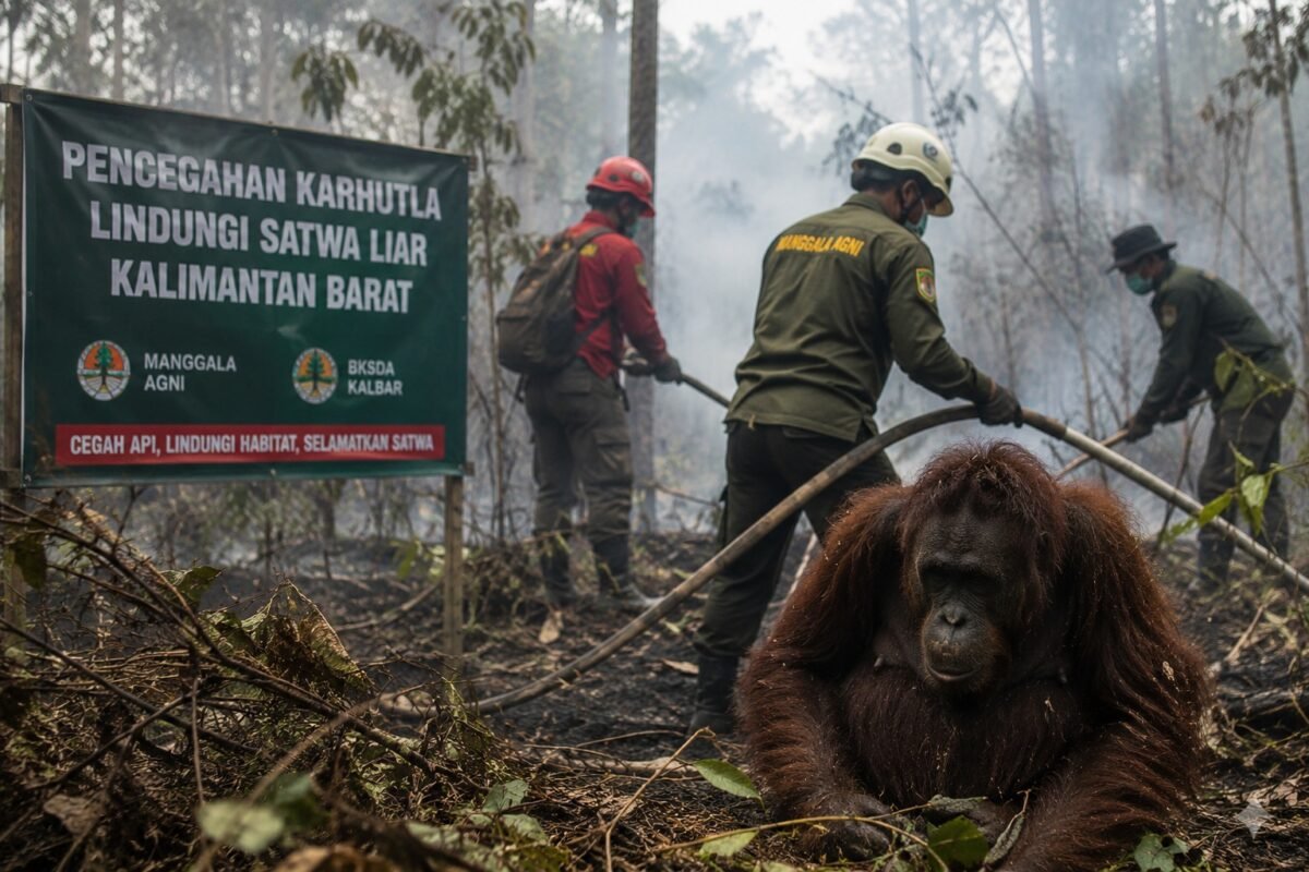 Karhutla Mengancam Satwa Kalbar, Pencegahan Jadi Benteng Utama
(Foto: ugm/AI)