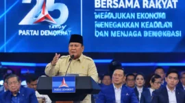 Prabowo dan AHY Satu Panggung, Ini Pesan Politik di HUT Demokrat
(Foto: Setpres/disway
/AI)